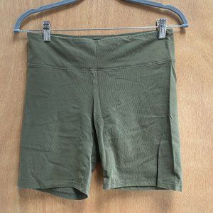 Aritzia TNA Olive Green Bike Shorts Size M